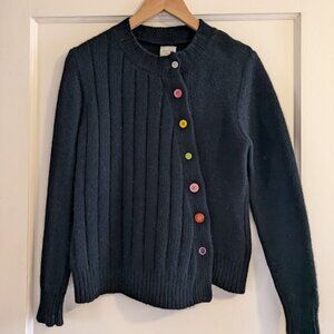 Garnet Hill Colorful Buttons! Lambswool sweater